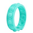 thumbnail image 1 of 2 Pcs Pops Bubble Simple Dimple Toy Fidget Colorful Silicone Bracelet Anxiety Sensory Band, Green, 1 of 7