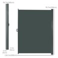 thumbnail image 3 of Outsunny 118" x 79" Retractable Side Awning Folding Privacy Screen Grey, 3 of 9
