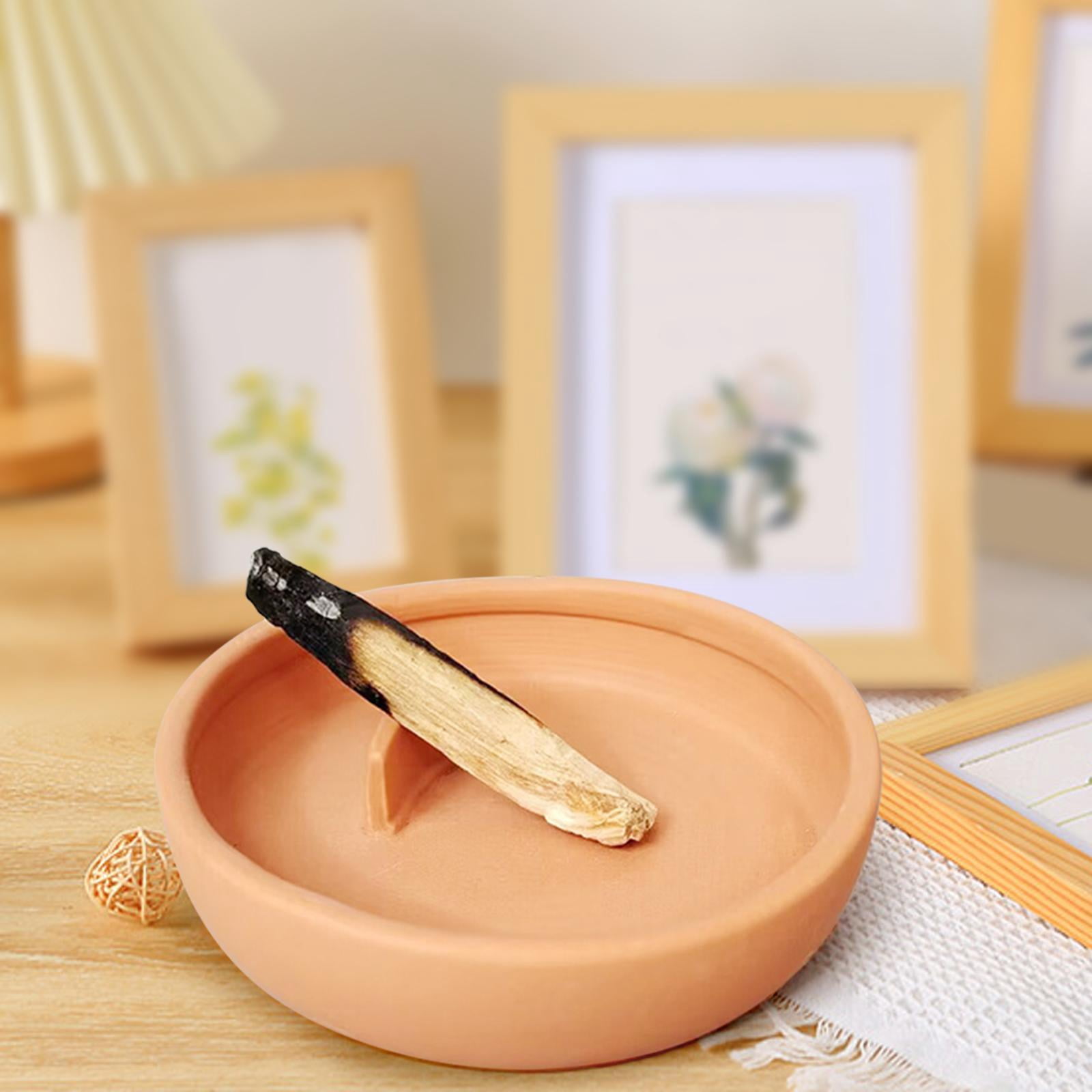 WLPZXP Incense Burner Artistic Dia 5.43inch Palo Santo Sticks Holder Ceramic Censer for