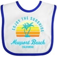 thumbnail image 3 of Inktastic Summer Enjoy the Sunshine Newport Beach Florida in Blue Boys or Girls Baby Bib, 3 of 4