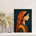 thumbnail image 2 of South Asian Indian Woman Canvas Print, Ethnic Portrait Art, Traditional Cultural Living Room Wall Decor, 2 of 8