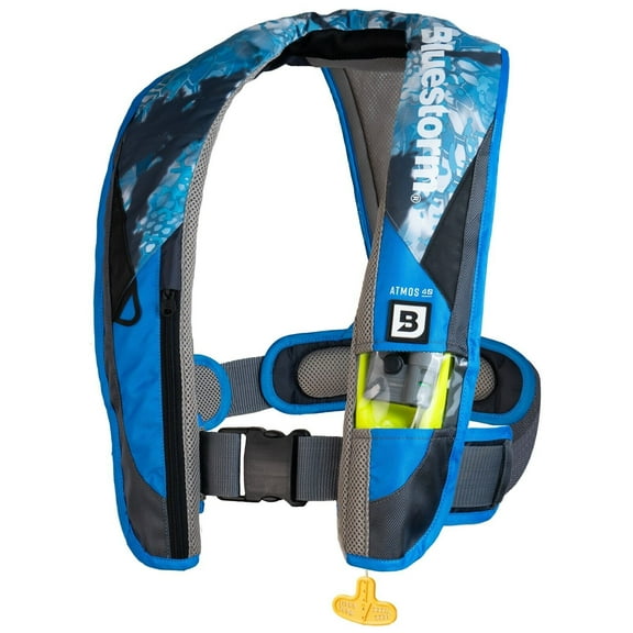 Bluestorm Atmos 40 Inflatable AUTO Life Jacket USCG Type 2 PFD, Kryptek LITUS