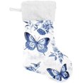 thumbnail image 1 of UrbanMingle Blue Butterflies 1 PC Christmas Stocking Large Stockings for Family, 1 of 5