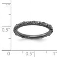thumbnail image 4 of Stackable Expressions Sterling Silver Ruthenium Plated Flower Ring, 4 of 7