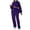 Purple, variant on Women's Fall Fashion 2 Piece Outfits Tracksuit Set Long Sleeve Crop Hoodies with High Waist Jogger Pants Sweatsuit Sets