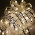 thumbnail image 5 of 2 Pack Christmas Fairy Lights, 13ft-40 LED Ribbon Christmas Lights for Christmas Tree, Waterproof Battery Operated Tree Dazzler Indoor Outdoor Decor, Cool White, 5 of 7