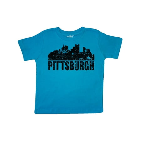 

Inktastic Pittsburgh Skyline Grunge Gift Toddler Boy or Toddler Girl T-Shirt