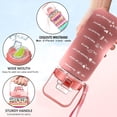 thumbnail image 5 of Half Gallon Water Bottle with Sleeve Water Bottle 64 Oz Water Bottle with Time Marker, 1/2 Gallon Water Bottles Half Gallon Water Bottle with Straw and Gym Yoga 1/2 Gallon Water Jug for Women leopard, 5 of 6