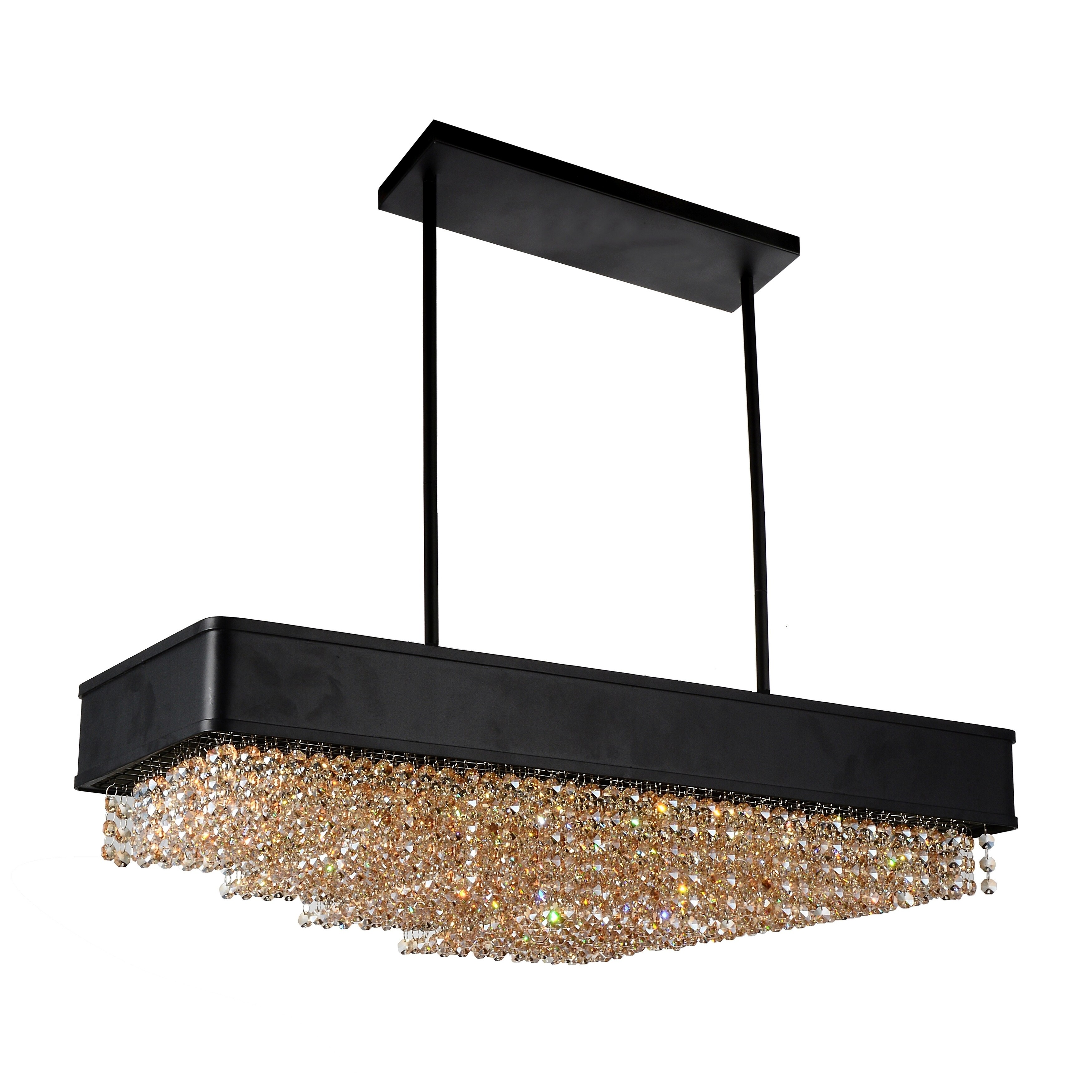 Strick & Bolton Castel Black 10light Rectangular Chandelier.