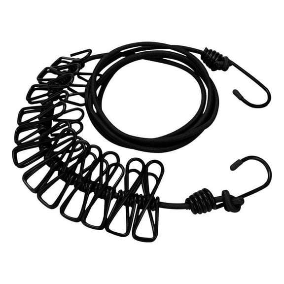 Retractable Clothesline with 12 Clips,Adjustable Portable Travel Clothesline,Drying Rope for for Outdoors Indoors, Hotel Rooms, Cruise Ship Drying