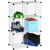 Honey Can Do Steel Modular Mesh Storage Cube, Multicolor (Pack of 6)