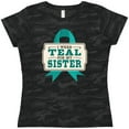 thumbnail image 3 of Inktastic I Wear Teal for My Sister Women's T-Shirt, 3 of 5