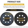 thumbnail image 3 of Sander Pad for Dewalt, 2 Pack 5" 8 Hole Hook and Loop Orbital Sander Pad Replacement for DeWalt DWE6421 6421K DWE6423 6423K DCW210B (4 Screw Holes Sanding Part for DeWalt DWE64233 & N329079), 3 of 14