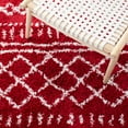 thumbnail image 6 of SAFAVIEH Arizona Teagan Geometric Shag Area Rug, Red/Ivory, 5'1" x 7'6", 6 of 8