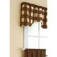 thumbnail image 2 of Better Homes & Gardens Checks And Solids Light Filtering Rod Pocket Kitchen Tier and Valance Set, Set of 3, Brown, 30" x 36", 2 of 5