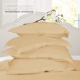 thumbnail image 5 of (4 pack) Nestl Pillow Sham Set of 2, Premium 1800 Series Double Brushed Bed Pillow Cases, Camel Gold, Euro 26" X 26", 5 of 6