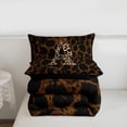 thumbnail image 5 of Erosebridal Leopard Print Twin Comforter Sets,Cheetah Pattern A Alphabet Bedding Set For Kids Girls,Black Reversible,2-Piece, 5 of 7