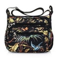 thumbnail image 3 of Women Floral Nylon Shoulder Crossbody Bag Multi Zipper Messenger Satchel Tote Purse, 3 of 21