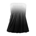 thumbnail image 2 of Gzhioc Women's Strapless Tank Tops, Sleeveless Pleated Gradient Color/Feather/Stripe/Flower/Flag Pullover, Ladies Summer Loose Fit Tops,S/M/L/XL/XXL, 2 of 5