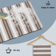 thumbnail image 6 of Brown Striped Dish Drying Mats for Kitchen Counter, Vertical Stripe Modern Minimalist Absorbent Coffee Bar Mat with Non-slip Rubber Backed Quick Drying Dish Rack Pad 16"x18", 6 of 9