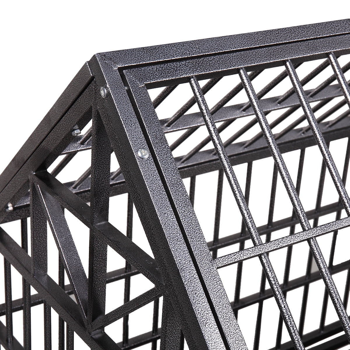 Pefilos 54" Large Dog Cage for Indoor Heavy Duty Metal Dog Crate Kennel with 4 Universal Wheels, Openable Pointed Top and Front Door, Black Pefilos 54" Large Dog Cage for Indoor Heavy Duty Metal Dog Crate Kennel with 4 Universal Wheels, Openable Pointed Top and Front Door, Black