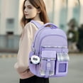 thumbnail image 7 of FPYWO School Backpacks for Girls,Kids Casual Bookbag School Bag with panda for Child Teens,Purple, 7 of 7