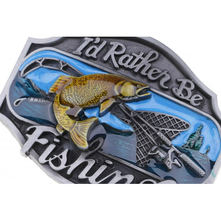 Novelty Enamel Fishing Belt Buckle Western Cowboy Buckle Metal