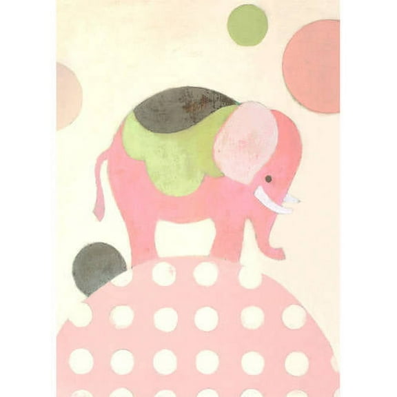 Oopsy Daisy's Ella Elephant Pink Canvas Wall Art, 10x14