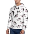 thumbnail image 2 of Hoodies for Men - Cute Cartoon Cow Print White Long Sleeve Comfrt Men'S Fashion Hoodies & Sweatshirts, Sweatshirts for Men Hoodies Pullover Clothing Clothes with Pouch, 2 of 7