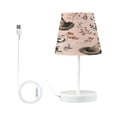 thumbnail image 2 of WOBOGO Cute Mink Table Lamps Bedroom 3-Speed Dimmable Farm Style with Fabric Shade for Reading and Home Office, 2 of 8