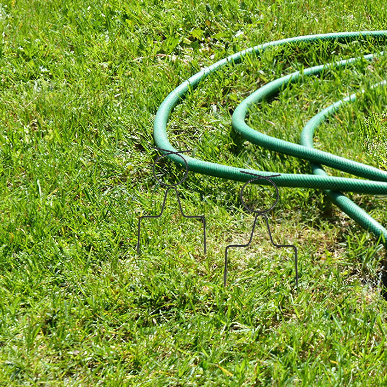 SHOWERORO 5Pcs Sturdy Metal Garden Hose Spike for Preventing Damage in Lawn
