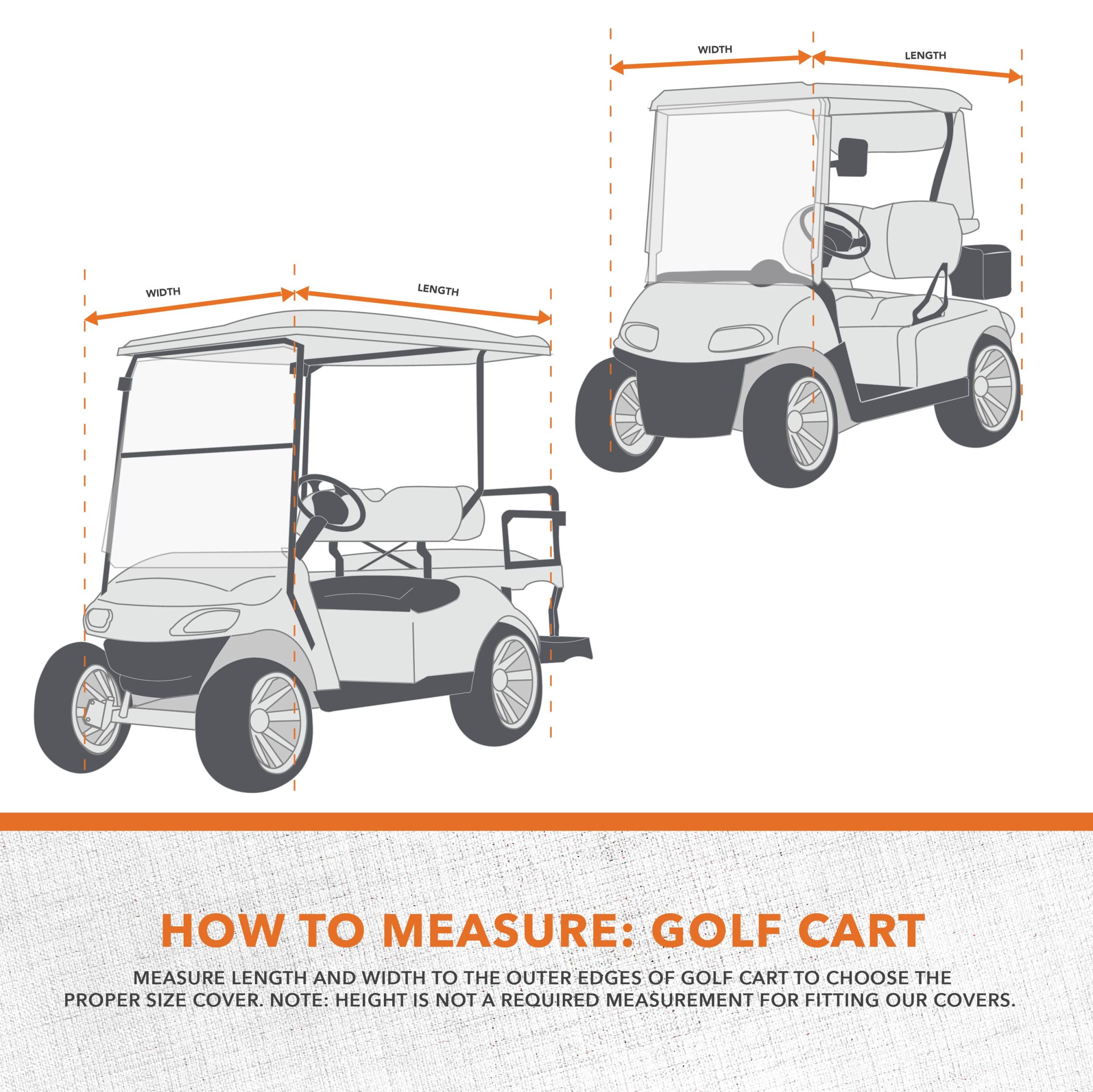 Modern Leisure® Sport Golf Cart Cover, 4-Person, Beige
