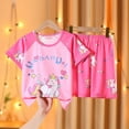 thumbnail image 1 of Pyjamas Garçons et Filles Manches Courtes Shorts Décontractés Ensemble Deux Pièces Dessin Animé Mignon Vêtements de Maison-Week, 1 of 4