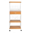 thumbnail image 1 of Pemberly Row Modern Metal Frame Microwave Stand with Storage in White, 1 of 8
