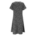 thumbnail image 7 of Cathalem O neck Shirt Dress for Women Ladies Loose Comfy Pockets Midi Dress Casual Baggy Tunic Dress(Black,XXL), 7 of 7