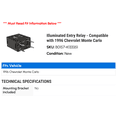thumbnail image 2 of Illuminated Entry Relay - Compatible with 1996 Chevy Monte Carlo, 2 of 2
