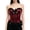 Wine, variant on Corset Tank Tops Goth Lace up Tie Front Lace Bow Front Breathable Slim Fit V Neck Crop Top Spaghetti Strap Summer Lace Camisoles,Green,L