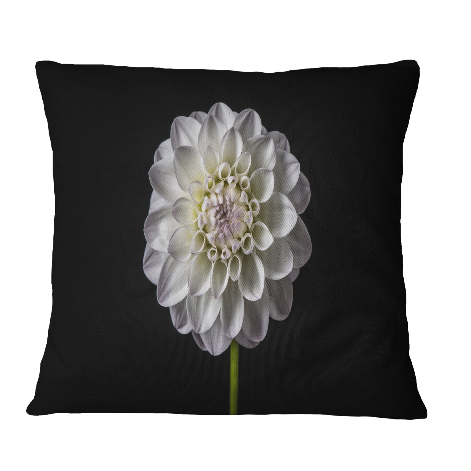 Designart 16" x 16" Black Polyester Throw Pillow