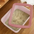 thumbnail image 4 of Large Cat Litter Box Kitten Litter Pan Rabbit Plastic Litter Tray for Easy Cleaning, Hamster/Guinea Pig/Hedgehog Travel Toilet Pan (Pink), 4 of 6