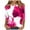Z10-Hot Pink, variant on Patlollav Womens Shirts Tees Casual Crewneck 3/4 Sleeve Loose T Shirt Ladies Tops Blouses