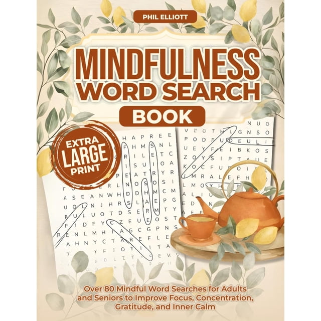 Libro de sopa de letras de mindfulness, publicación independiente