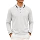 thumbnail image 2 of pstuiky camisa de manga larga para hombre, Camisa de manga larga con solapa y botones para hombre, de color liso Tops casuales para hombres l, 2 of 9