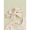 thumbnail image 6 of Musuos Baby Girls Shorts Set, 6 12 18 24M 3T Floral Short Sleeve T-shirt with Shorts and Hairband Summer Outfit, 6 of 10