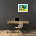 thumbnail image 3 of Retrobot 32x25 White Modern Wood Framed Museum Art Print Titled - Mechanical Green Caterpillar, 3 of 4