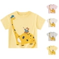 thumbnail image 2 of LRen Boys T Shirts Size 6,Boys Summer Crew Neck Printed Short Sleeve T Shirt, Casual Back To School Shirt Kids Soft School Uniform Clothes,Pink, 2 of 3