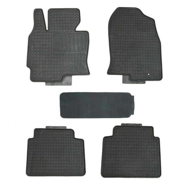 Black Rubber Floor Mats for 2013-2016.5 Mazda CX-5 All Weather