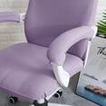 thumbnail image 4 of Funda para silla de oficina FORCHEER, impermeable, de jacquard, color morado, 4 of 7