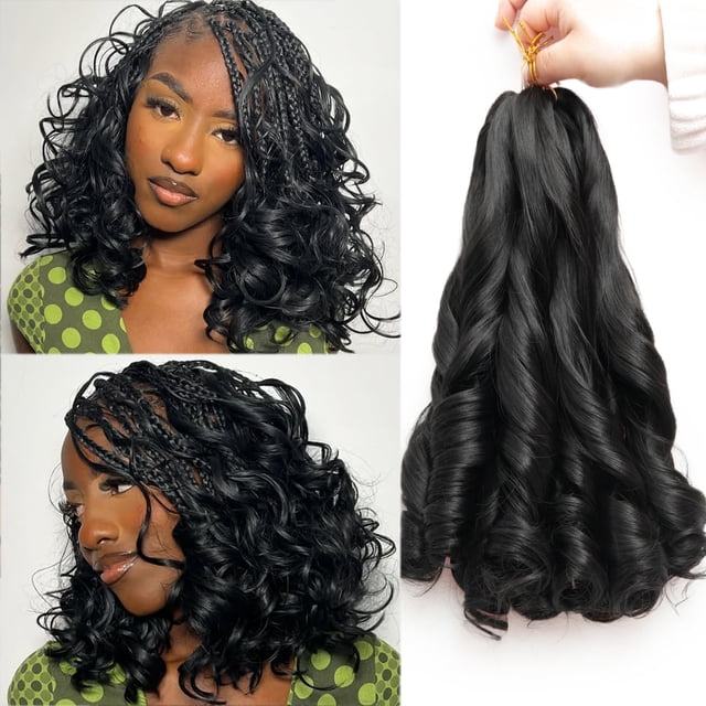 Cabello trenzado francés GOTEFERBE, 30 cm, sintético, 8 paquetes
