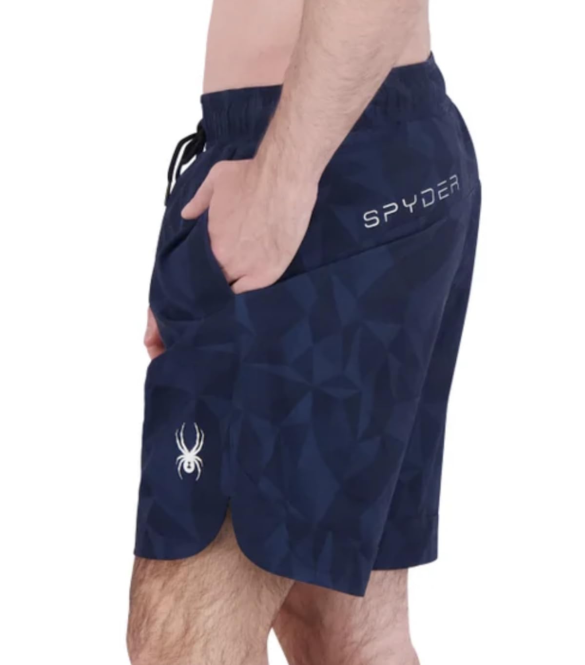 Spyder Men's UPF 30+ Breathable Comfort Stretch Swim Short (US, Alpha, Small, Regular, Regular, Dark Blue)