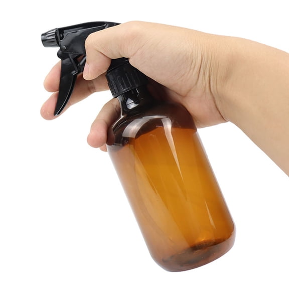 Spray Bottles,16.9oz/500ml Refillable & Durable Fine Mist Plastic Sprayers with Adjustable Nozzle for Hair Care,Essential Oils,Cleaning,Gardening – Amber Empty Water Bottles